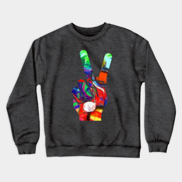 Peace Crewneck Sweatshirt by DogfordStudios